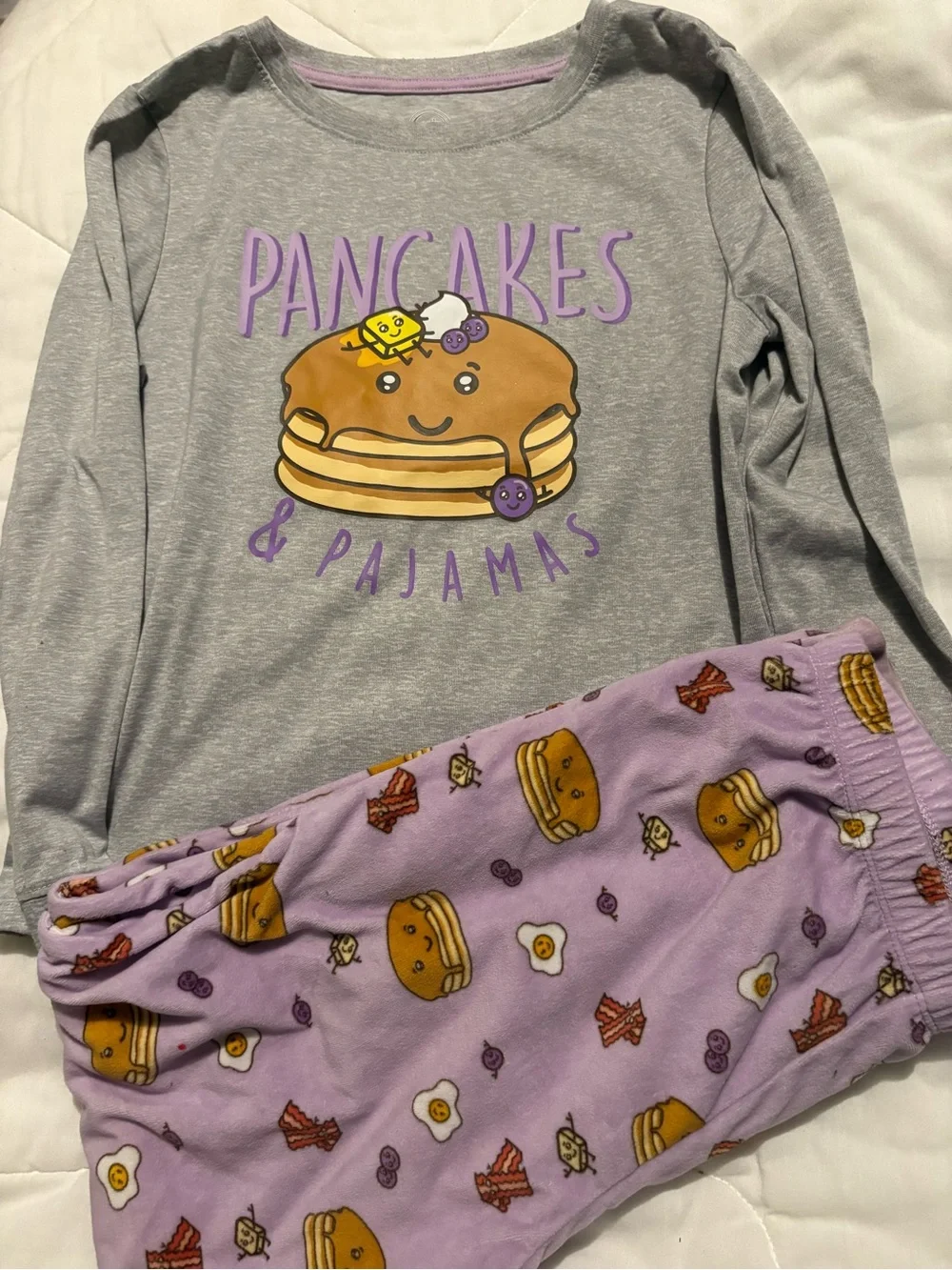 No Boundaries Kids Pancake & Sleepy Palzzz Pajama Sets- Purple & Teal